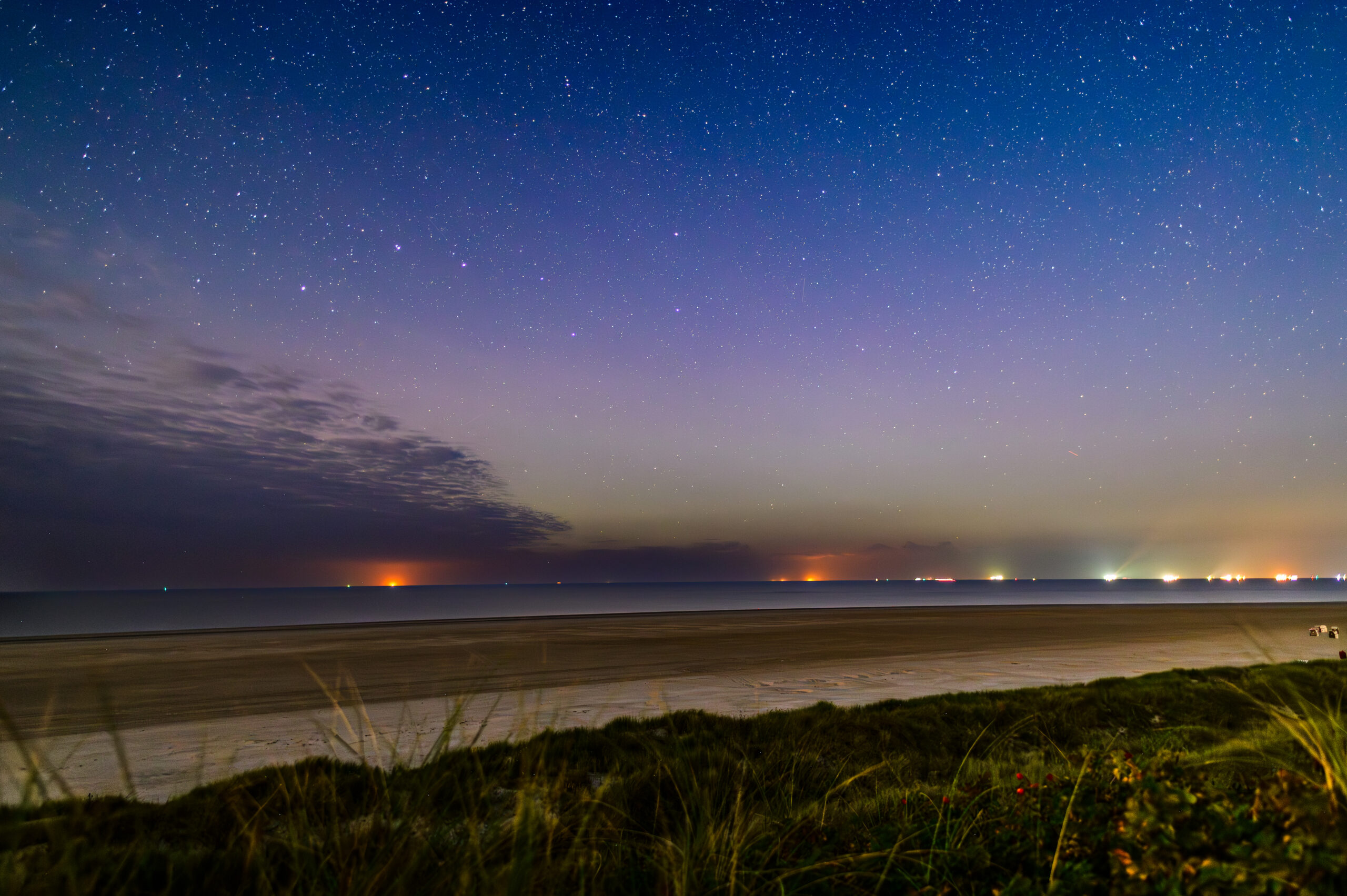 Nordstrand bei Nacht auf Spiekeroog